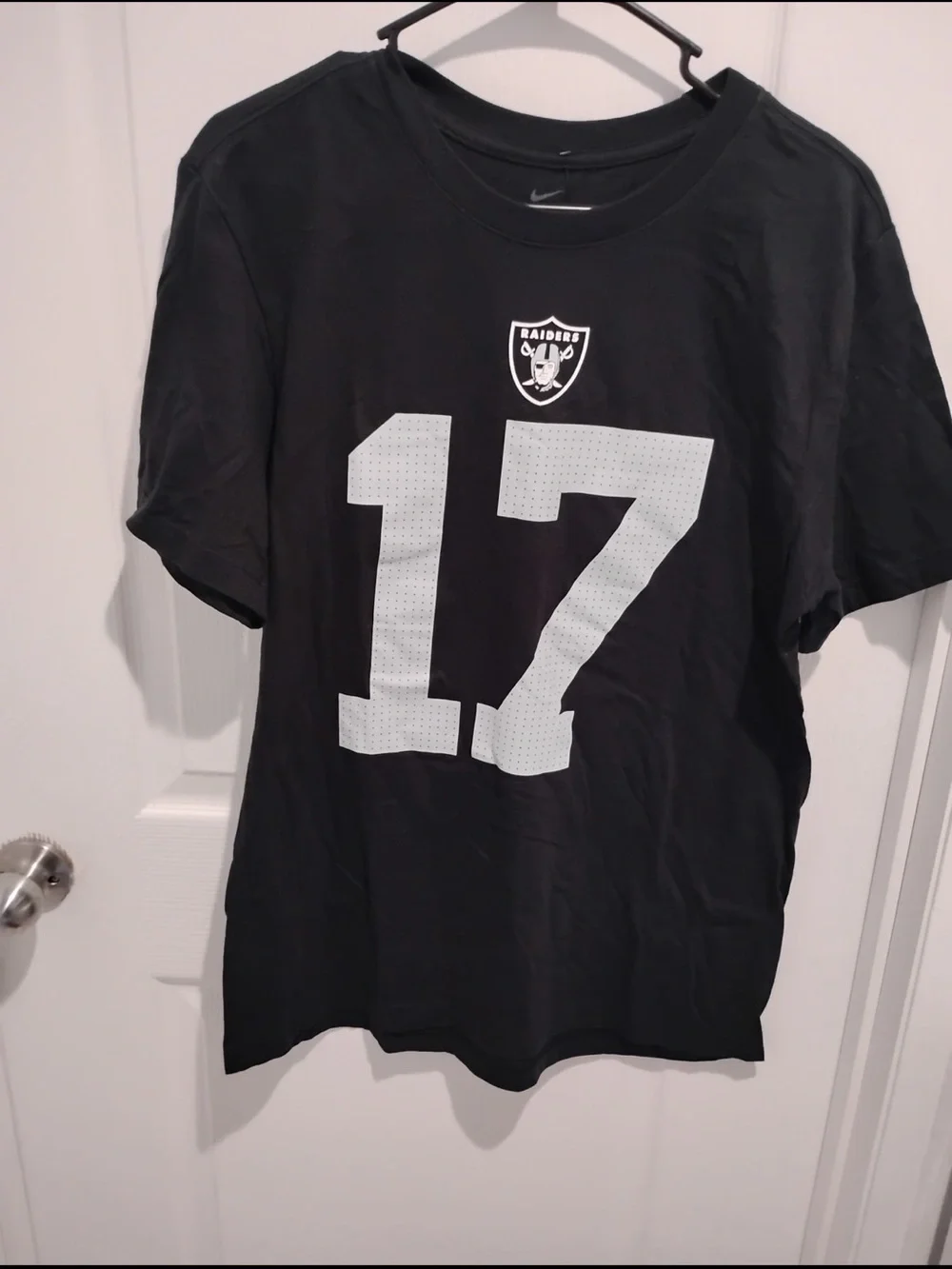 Nike Black Raiders #17 Short Sleeve Graphic Tee